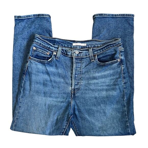 Levi’s Women’s Sz 32 High Rise Wedgie Jeans Straight Leg Medium Wash Denim - Picture 4 of 14
